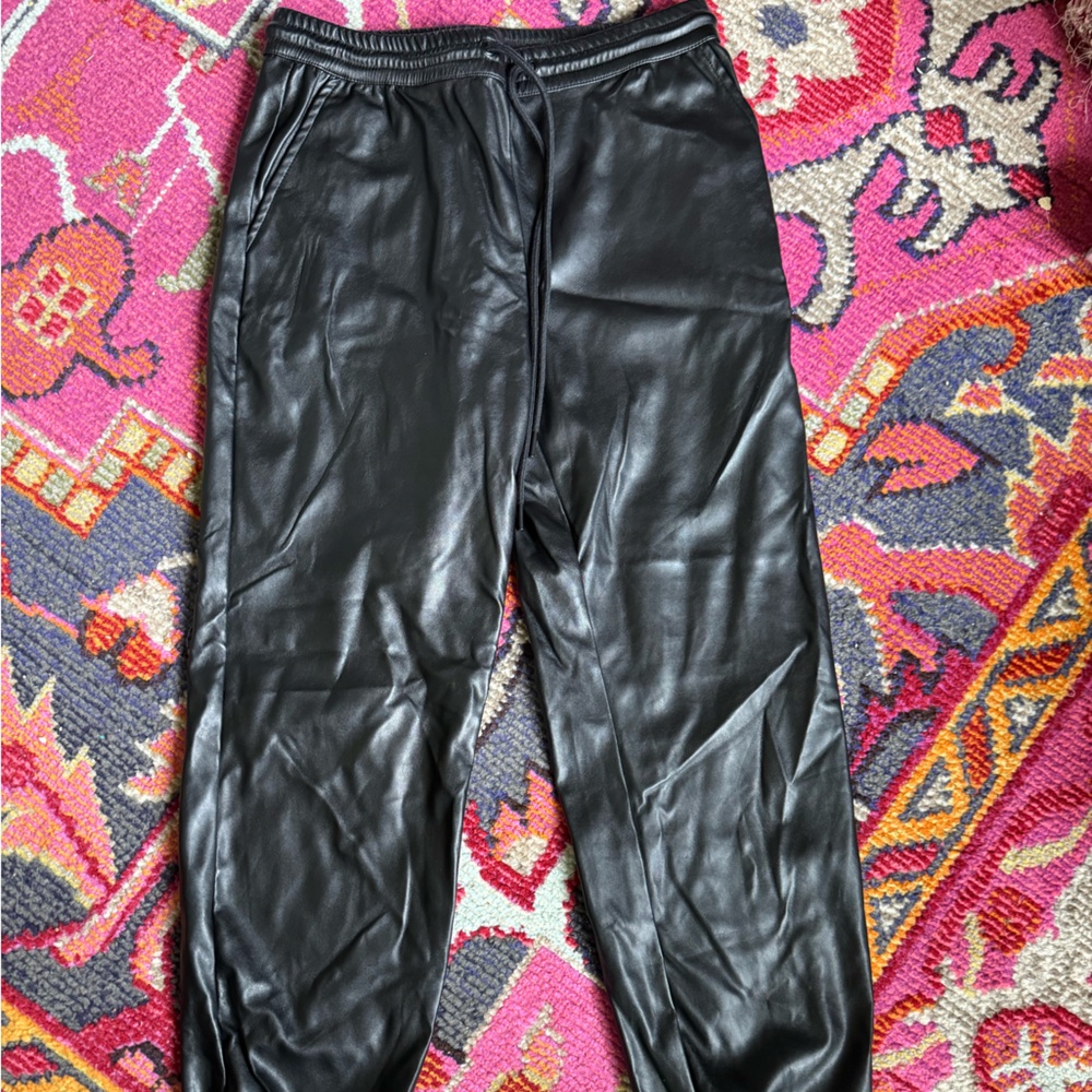A New Day faux leather Black Joggers